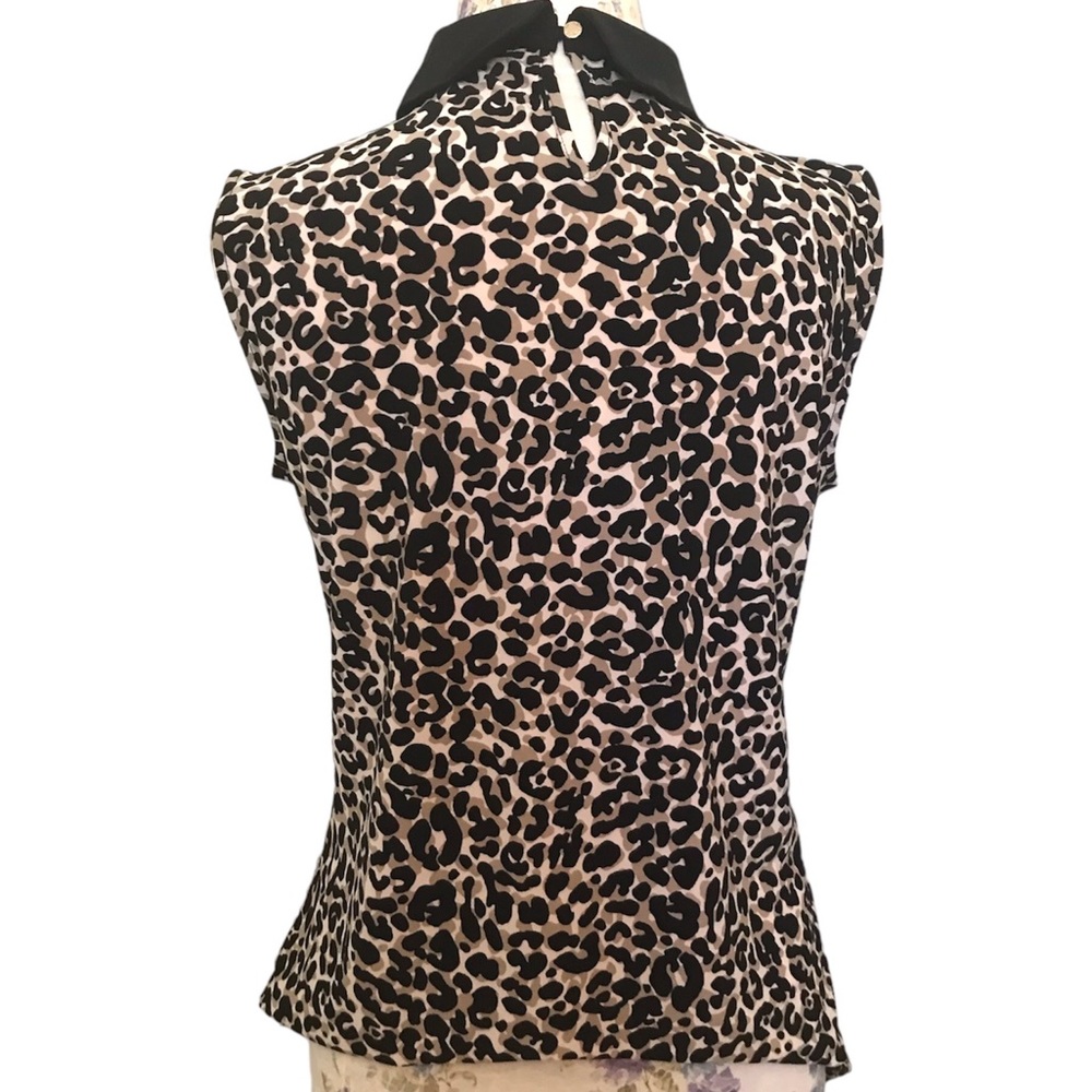 Tommy Hilfiger Leopard Print Collared Sleeveless … - image 2